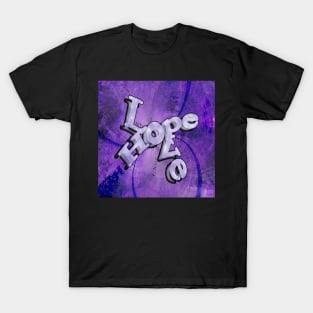 Inspirational Quote & Purple Spiritual Graphic Design Hope & Love T-Shirt